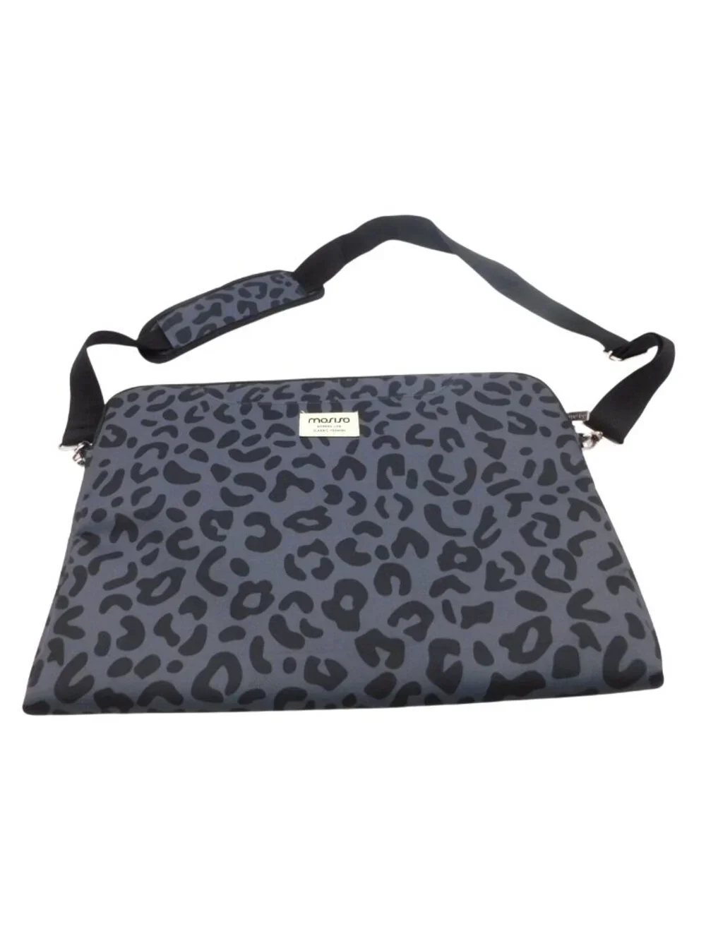 Mosiso Leopard Print Laptop Shoulder Bag Adjustable Strap Lightweight Stylish